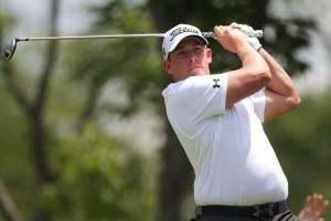 2-6-2012 PGA Tour 2012, The Memorial Tournament presented by Nationswide Insurance, Muirfield Village Golf Club, Dublin, Ohio, USA. 31 May-03 Jun. Scott  Stallings of United States watching the ball during the third round.