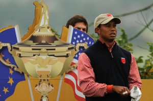 30-09-2010 European Tour 2010,  38th RYDER CUP, The Celtic Manor Resort, Twenty Ten Course, City of Newport, Wales, UK. 01-03 Oct.   Tiger  Woods of United States during the practice round.