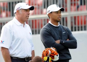 03-11-2010 European Tour 2010, WGC-HSBC Champions, Sheshan International GC, Shanghai, China. Nov 04-07. Tiger  Woods of United States with caddie Steve Williams during the pro-am..