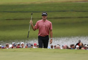 27-9-2015 PGA Tour 2015, FedExCup Playoffs, TOUR Championship by Coca-Cola, East Lake GC, Atlanta, GA, USA. 24-27 Sep. Bubba  Watson of United States approaches the 18th green during the final round.