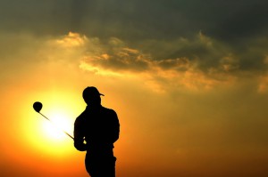 26-10-13 European Tour 2013, Final Series: BMW Masters presented by SRE Group, Lake Malaren Golf Club, Shanghai, China. 24-27 oct. A player as silhouette during the third round.