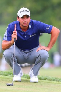 30-8-2015 PGA Tour 2015, The Barclays, Plainfield CC, Edison, NJ, USA. 27-30 Aug. Jason Day of Australia lines up a putt on the 6th hole during the final round.