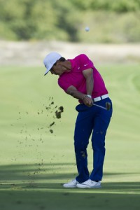 5/02/2016 European Tour 2016, Omega Dubai Desert Classic, Emirates GC, Dubai, UAE. 04-07 Feb. Thorbjorn Olesen of Denmark during the second round.