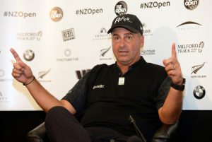 26-02-14 PGA Tour of Australasia 2014, NZ Open, The Hills & Millbrook, Queenstown, New Zealand. 27 Feb - 02 Mar. Rocco Mediate of United States talks with the media before the start of the event.