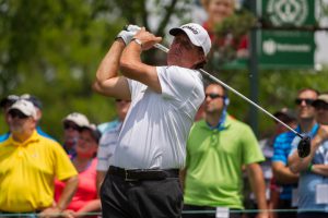 PGA Tour 2016, The Memorial Tournament presented by Nationwide, Phil Mickelson of United States tees off during the 2. round. 